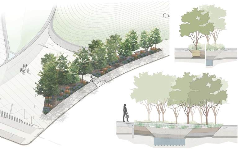 Brooklyn Botanic Garden Visitor Center Landscape Plan Hm White